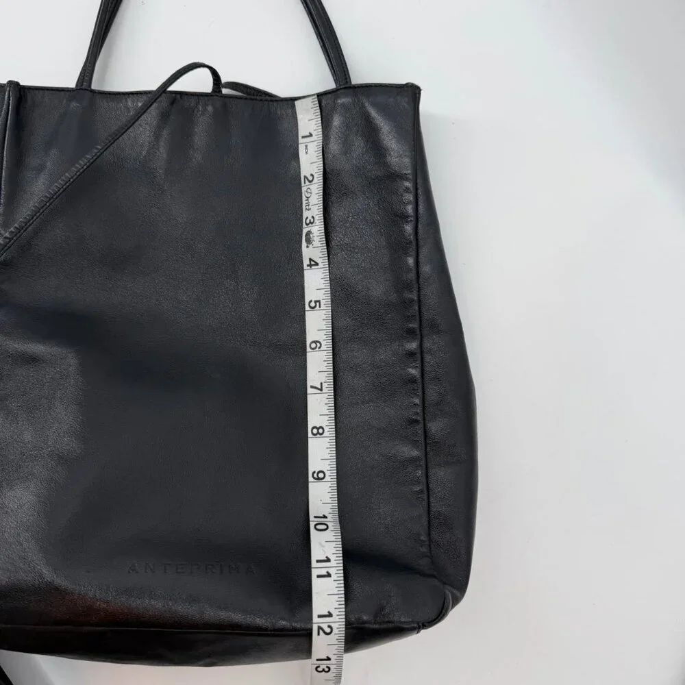 Anteprima Milano black leather tote bag